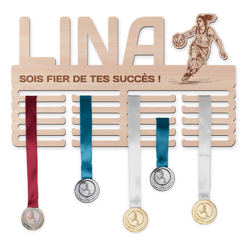 Cintre de médaille - Basketball, femme