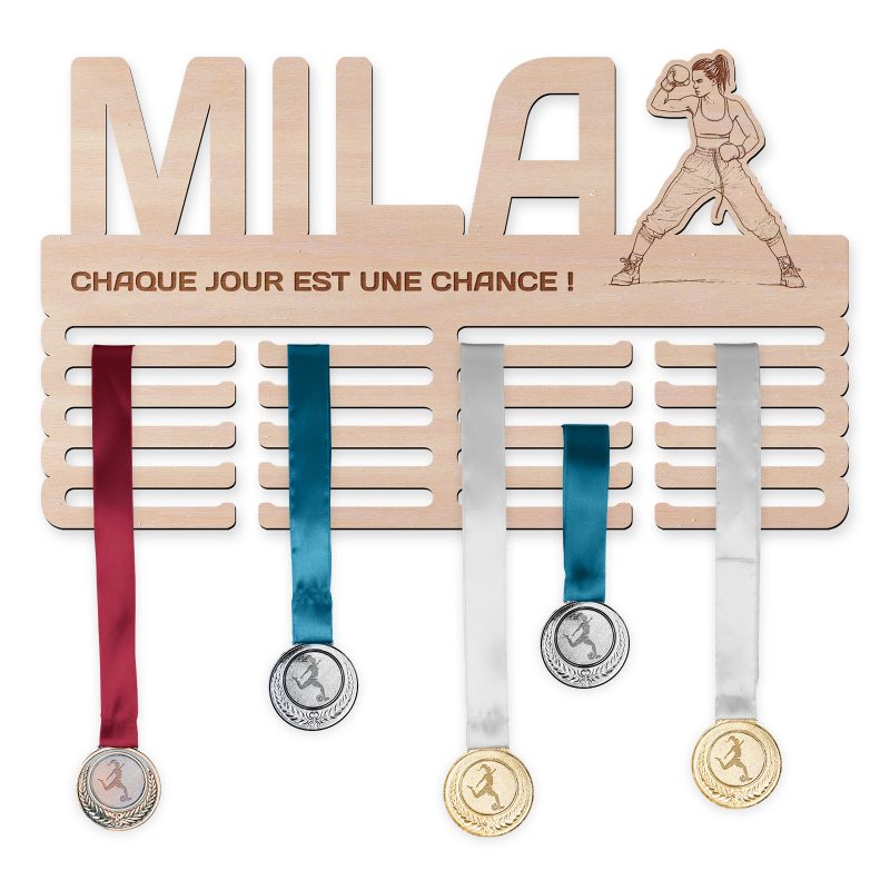 Cintre de médaille - Boxe, femme