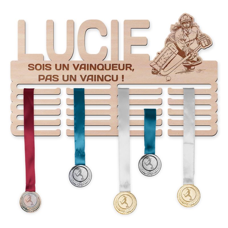 Cintre de médaille - Hockey sur gazon, femme, gardien de but