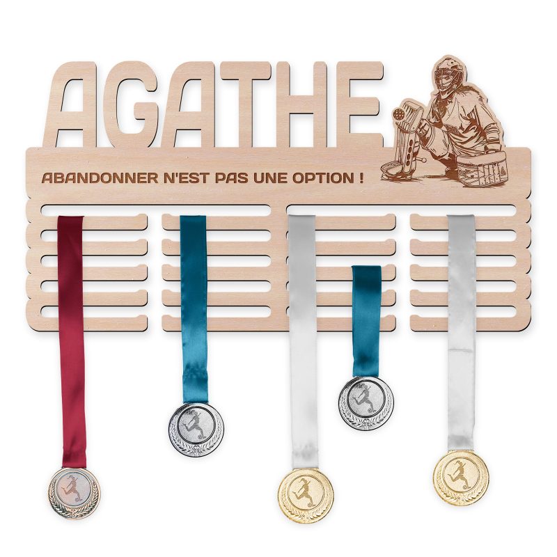 Cintre de médaille - Unihockey, femme, gardienne de but