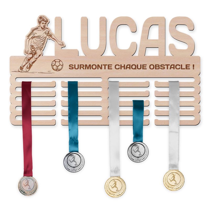 Cintre de médaille - Football, garçon