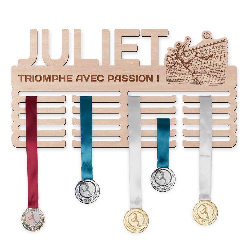 Cintre de médaille - Football-tennis, femme