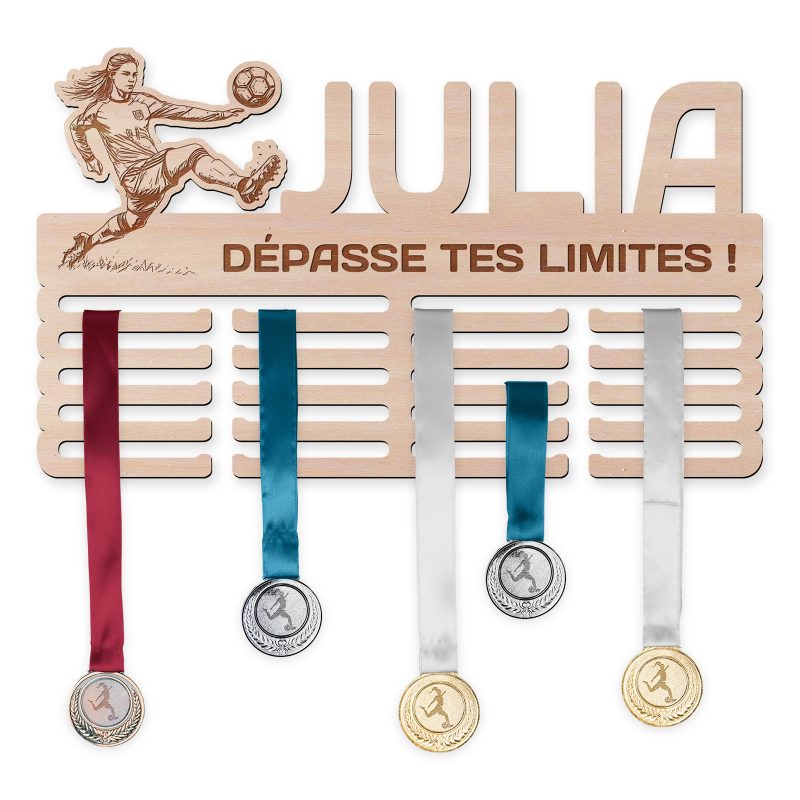 Cintre de médaille - Football, femme