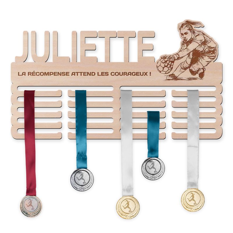 Cintre de médaille - Handball, femme, gardienne de but