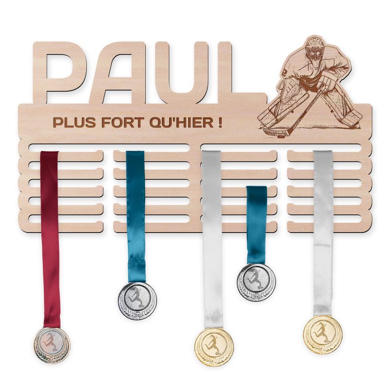 Cintre de médaille - Hockey sur glace, homme - gardien de but