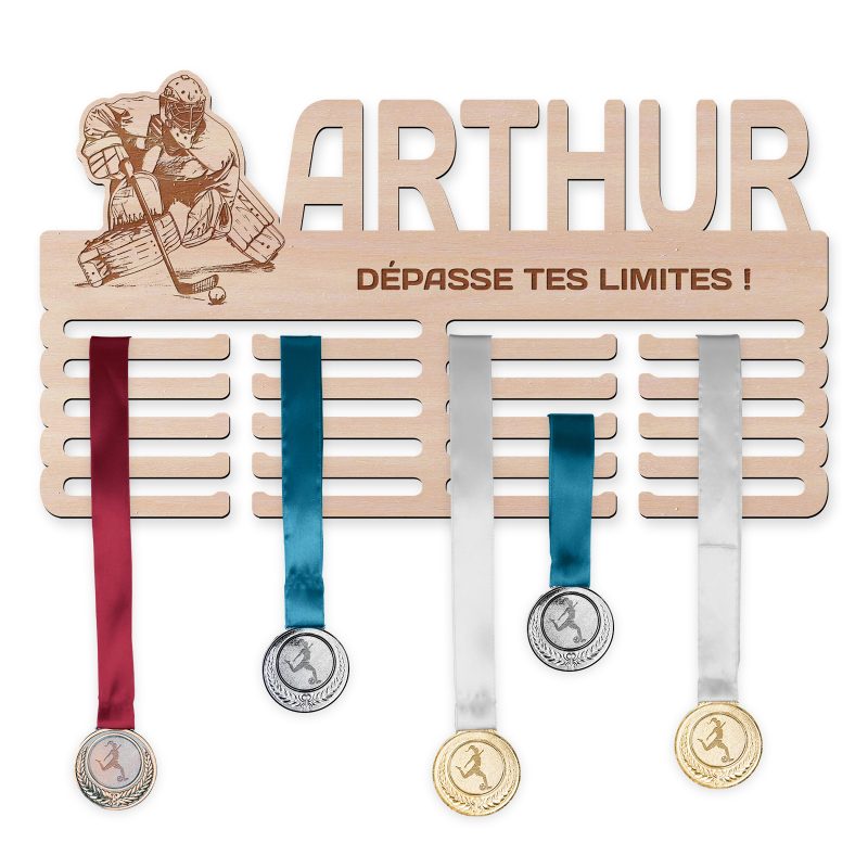 Cintre de médaille - Hockey sur balle, homme, gardien de but