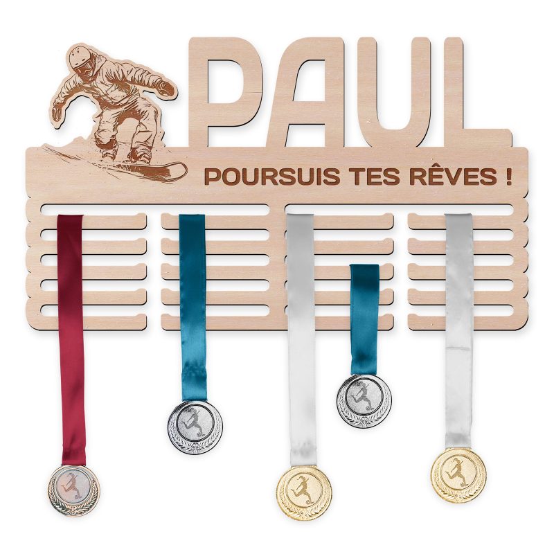 Cintre de médaille - Snowboard, homme
