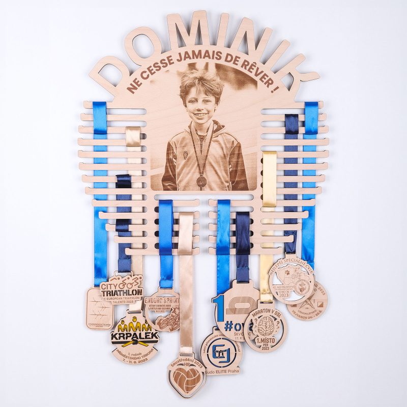 Cintre de médaille premium avec grande photo